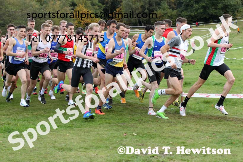 Senior mens 2021 National Cross Country Relays, Berry Hill Park, Mansfield. Photo: David T. Hewitson/Sports for All Pics